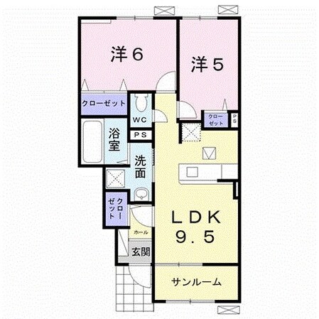 セレーネ　Ｂの物件間取画像